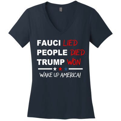 Wake Up America Women's V-Neck T-Shirt