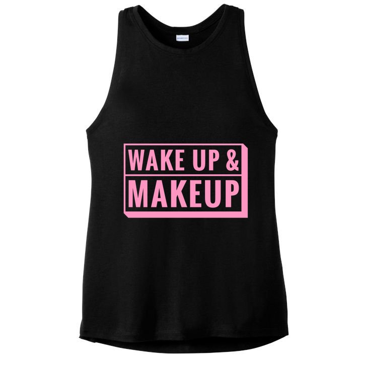 Wake Up And Makeup Ladies PosiCharge Tri-Blend Wicking Tank