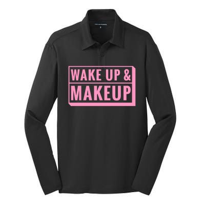 Wake Up And Makeup Silk Touch Performance Long Sleeve Polo