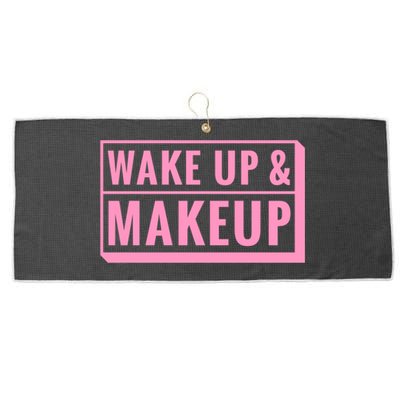 Wake Up And Makeup Large Microfiber Waffle Golf Towel