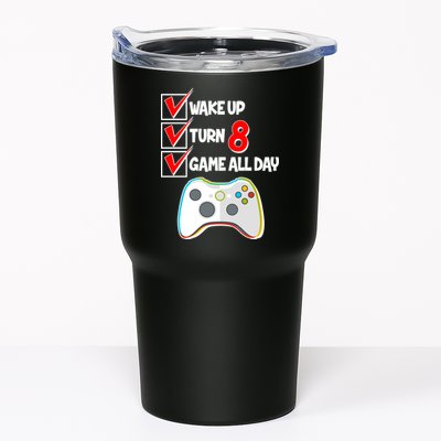 Wake Up Turn Eight Game All Day 8th Birthday Tumbler