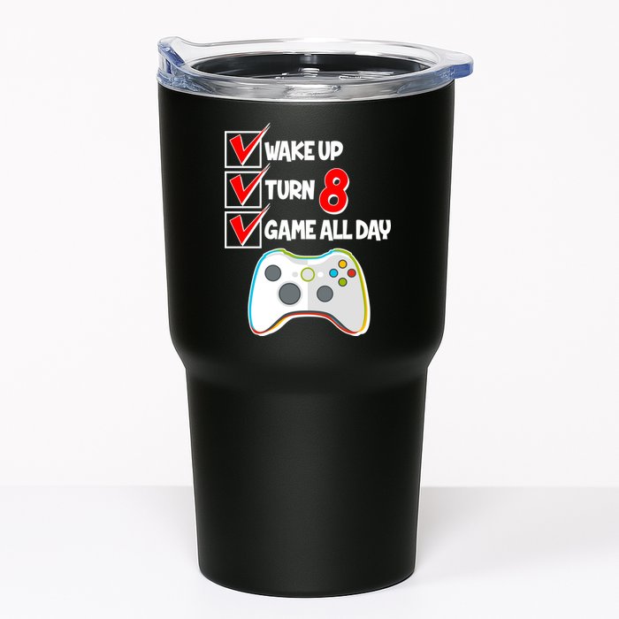 Wake Up Turn Eight Game All Day 8th Birthday Tumbler