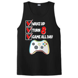 Wake Up Turn Eight Game All Day 8th Birthday PosiCharge Competitor Tank