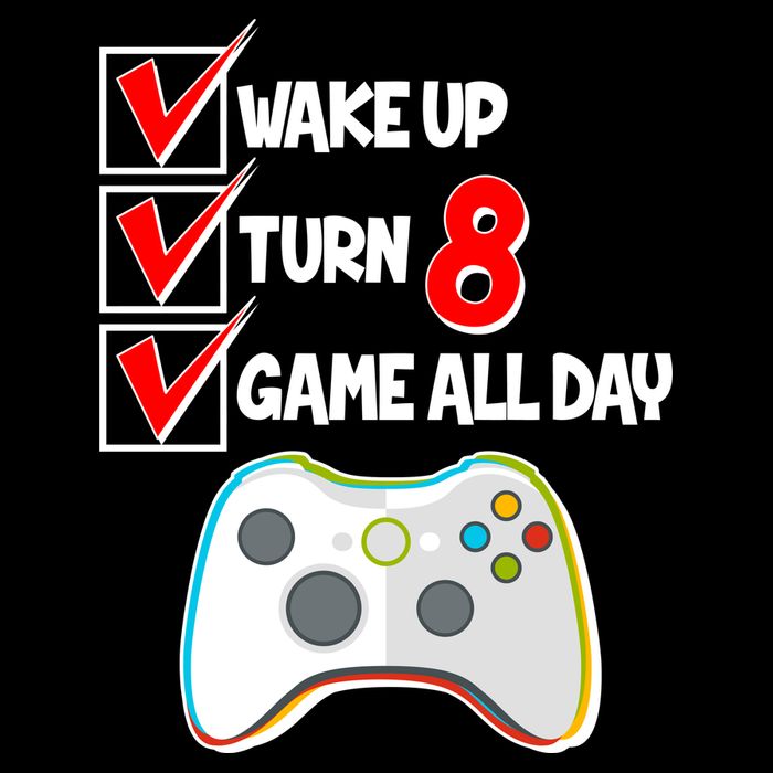 Wake Up Turn Eight Game All Day 8th Birthday Wool Snapback Cap