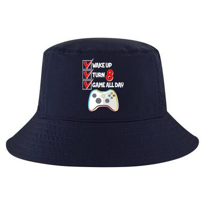 Wake Up Turn Eight Game All Day 8th Birthday Cool Comfort Performance Bucket Hat