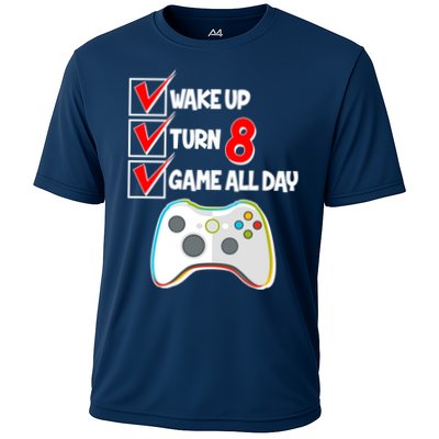 Wake Up Turn Eight Game All Day 8th Birthday Performance Shirt