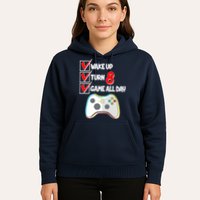 Wake Up Turn Eight Game All Day 8th Birthday Hoodie
