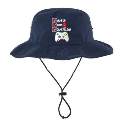 Wake Up Turn Eight Game All Day 8th Birthday Bucket Hat