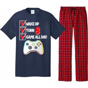 Wake Up Turn Eight Game All Day 8th Birthday Pajama Set