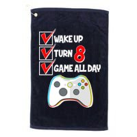 Wake Up Turn Eight Game All Day 8th Birthday Golf Towel