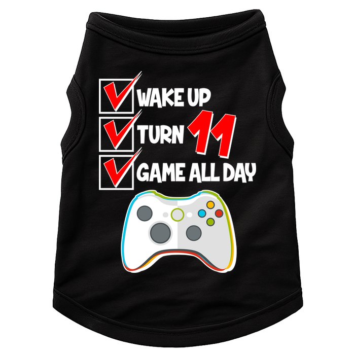 Wake Up Turn Eleven Game All Day 11th Birthday Doggie Tank