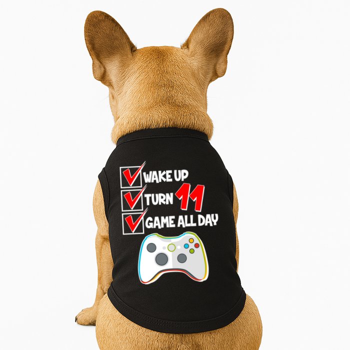 Wake Up Turn Eleven Game All Day 11th Birthday Doggie Tank