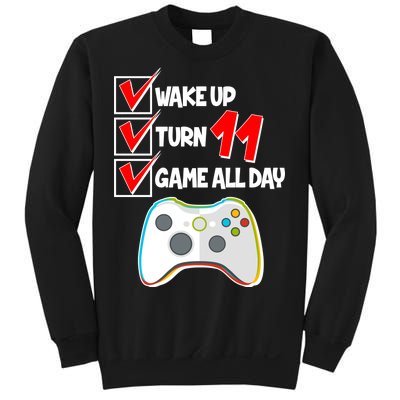 Wake Up Turn Eleven Game All Day 11th Birthday Sweatshirt