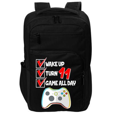 Wake Up Turn Eleven Game All Day 11th Birthday Impact Tech Backpack