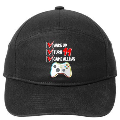 Wake Up Turn Eleven Game All Day 11th Birthday 7-Panel Snapback Hat