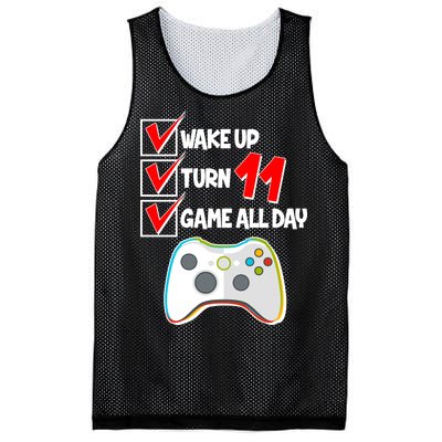 Wake Up Turn Eleven Game All Day 11th Birthday Mesh Reversible Basketball Jersey Tank