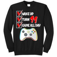 Wake Up Turn Eleven Game All Day 11th Birthday Tall Sweatshirt