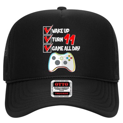 Wake Up Turn Eleven Game All Day 11th Birthday Trucker Hat