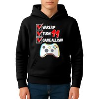 Wake Up Turn Eleven Game All Day 11th Birthday Kids Hoodie