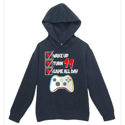 Wake Up Turn Eleven Game All Day 11th Birthday Urban Pullover Hoodie