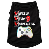 Wake Up Turn Nine Game All Day 9th Birthday Doggie Tank
