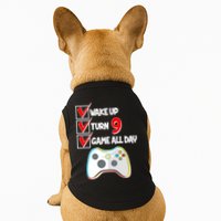 Wake Up Turn Nine Game All Day 9th Birthday Doggie Tank