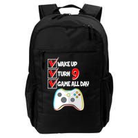 Wake Up Turn Nine Game All Day 9th Birthday Backpack