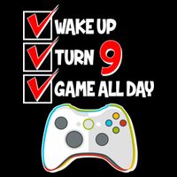 Wake Up Turn Nine Game All Day 9th Birthday Backpack