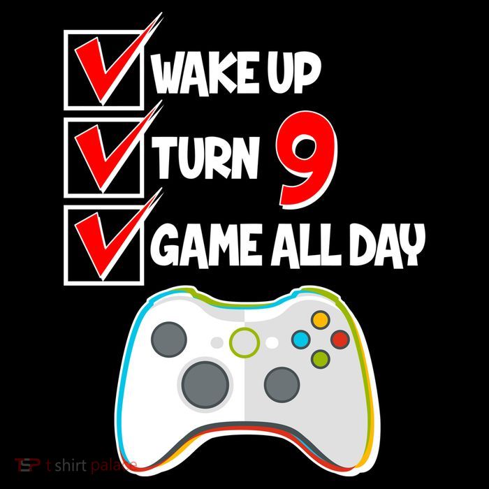 Wake Up Turn Nine Game All Day 9th Birthday Backpack