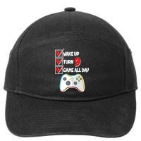 Wake Up Turn Nine Game All Day 9th Birthday 7-Panel Snapback Hat
