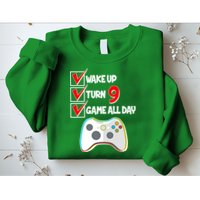 Wake Up Turn Nine Game All Day 9th Birthday Sweatshirt