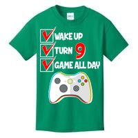 Wake Up Turn Nine Game All Day 9th Birthday Kids T-Shirt