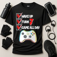 Wake Up Turn Seven Game All Day 7th Birthday Performance Shirt