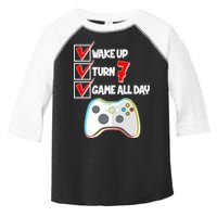 Wake Up Turn Seven Game All Day 7th Birthday Toddler Fine Jersey T-Shirt