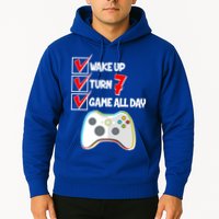 Wake Up Turn Seven Game All Day 7th Birthday Hoodie