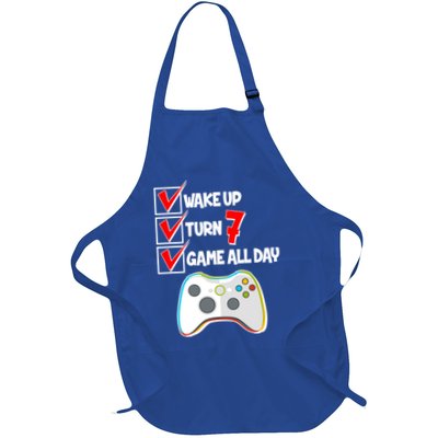 Wake Up Turn Seven Game All Day 7th Birthday Apron