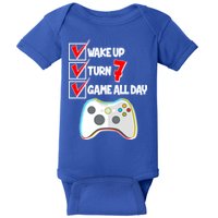 Wake Up Turn Seven Game All Day 7th Birthday Baby Bodysuit