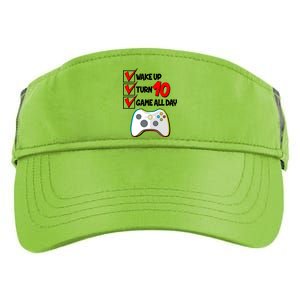 Wake Up Turn Ten Game All Day 10th Birthday Adult Drive Performance Visor