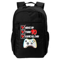 Wake Up Turn Ten Game All Day 10th Birthday Backpack
