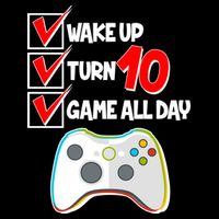 Wake Up Turn Ten Game All Day 10th Birthday Backpack