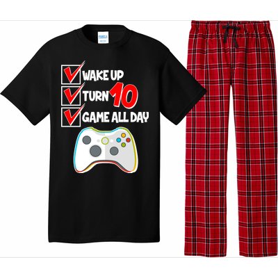 Wake Up Turn Ten Game All Day 10th Birthday Pajama Set