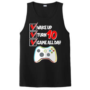 Wake Up Turn Ten Game All Day 10th Birthday PosiCharge Competitor Tank