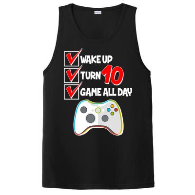 Wake Up Turn Ten Game All Day 10th Birthday PosiCharge Competitor Tank