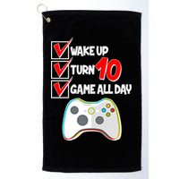 Wake Up Turn Ten Game All Day 10th Birthday Golf Towel