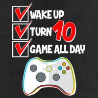 Wake Up Turn Ten Game All Day 10th Birthday Golf Towel