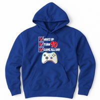 Wake Up Turn Ten Game All Day 10th Birthday Hoodie