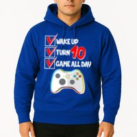 Wake Up Turn Ten Game All Day 10th Birthday Hoodie