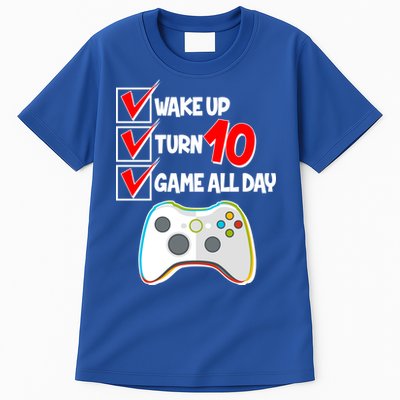 Wake Up Turn Ten Game All Day 10th Birthday Tall T-Shirt