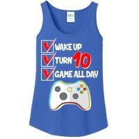 Wake Up Turn Ten Game All Day 10th Birthday Ladies Essential Tank