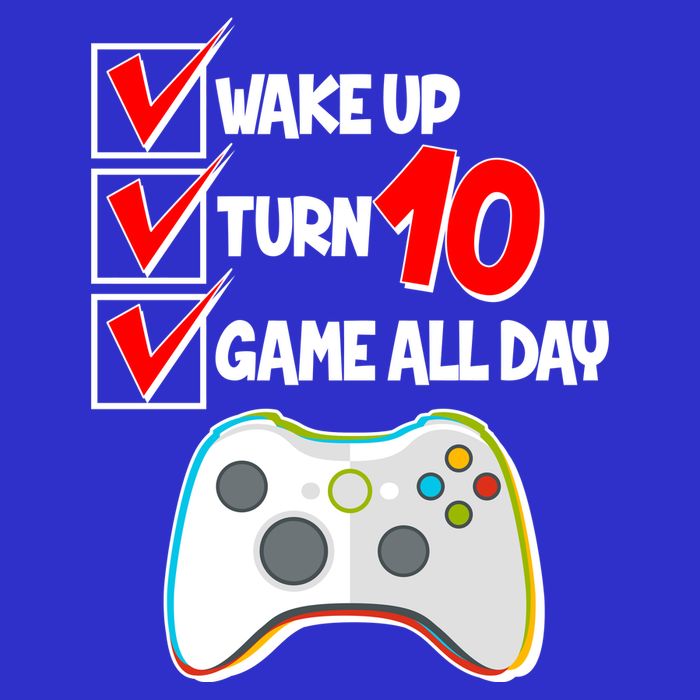 Wake Up Turn Ten Game All Day 10th Birthday 16 in Basic Backpack